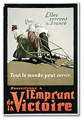 Elles servent la France—Tout le monde peut servir—Souscrivons à l'Emprunt de la Victoire [They serve France—How can I serve Canada? Buy Victory Bonds], [between 1914 and 1918]