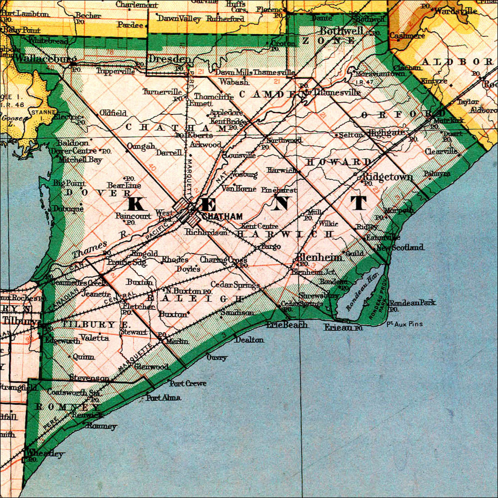 Large scale map of County of Kent