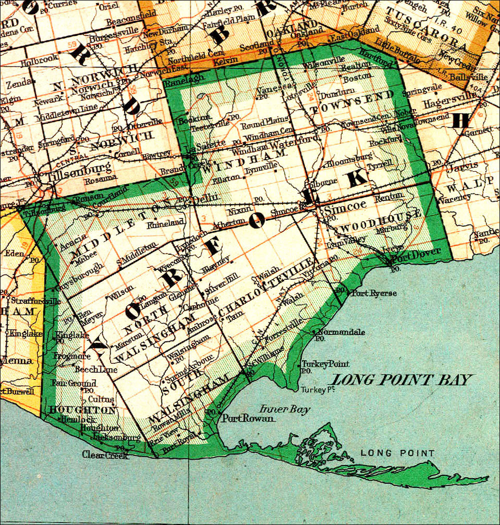Large scale map of County of Norfolk