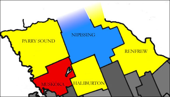 Cartes du Sud de l'Ontario aux environs de 1951 par emplacement - mi-nord