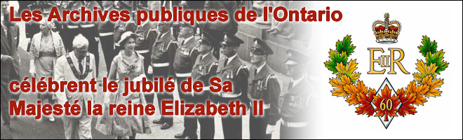 Les Archives publiques de l'Ontario célèbrent le Jubilé de la Reine Elizabeth II - bannière et barre de navigation