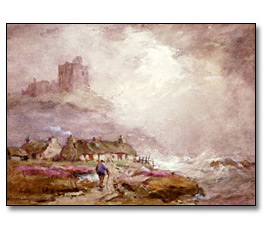 aquarelle sur papier : The Castle by the Sea, [Château près de la mer], [s.d.]