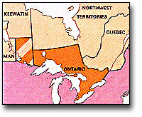 Carte : Atlas économique de l'Ontario, 1969 (détail)