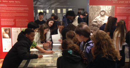 students in exhibit