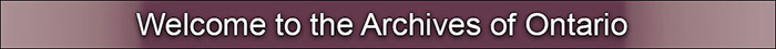 Archives Of Ontario Banner
