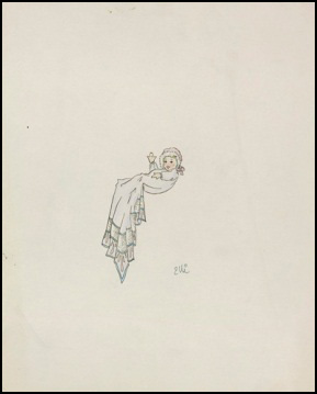 Home for the Holidays conceptual drawing by Eleanor Konkle, 1963