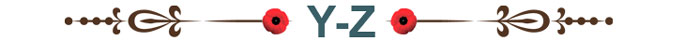 Y-Z alphabet title banner