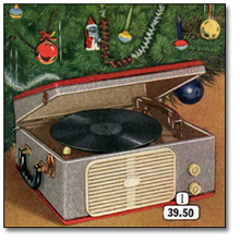 Catalogue picture of old portable record player