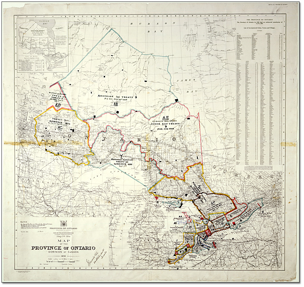 Carte de la province de l’Ontario : Dominion du Canada