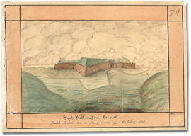 Watercolour: Fort Wellington, Prescott, October, 1830 Watercolour: Fort Wellington, Prescott, October, 1830