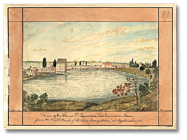 Aquarelle : View of the River Ste. Lawrence and Canadian Shore, octobre 1830 Aquarelle : View of the River Ste. Lawrence and Canadian Shore, octobre 1830