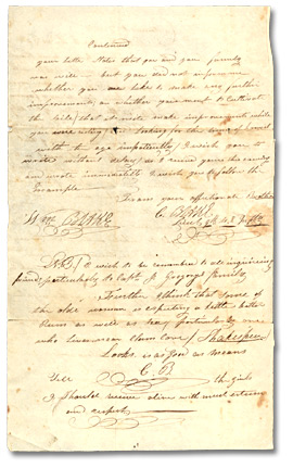 Letter from Lt. C. Blake, 9th U.S. Infantry to his brother William Blake, March 30, 1815, [page 2]