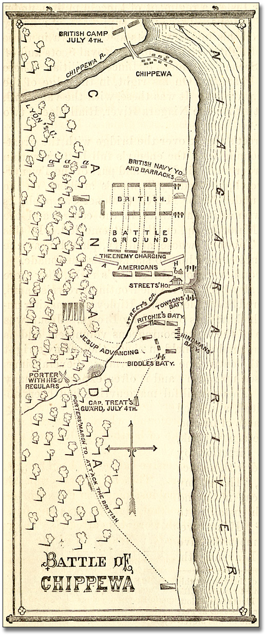 Illustration : Battle of Chippewa, 1869