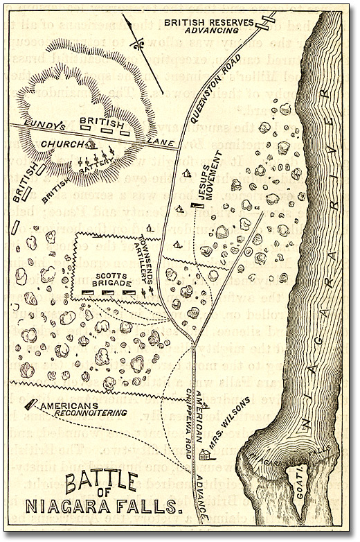 Illustration : Battle of Niagara Falls [Lundy's Lane], 1869