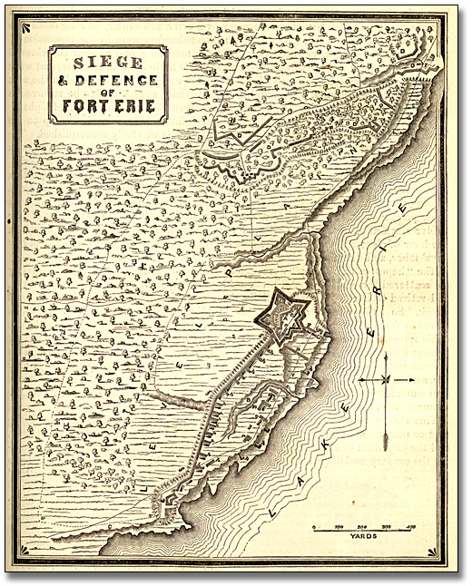 Illustration : Siege and Defence of fort Érié, 1869