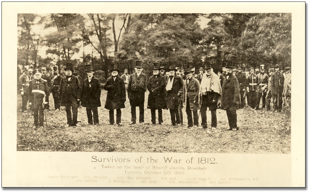 Photographie : Survivors of the War of 1812, Toronto, 23 octobre 1861
