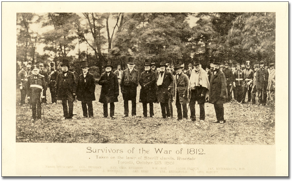 Photographie : Survivors of the War of 1812, Toronto, 23 octobre 1861 Photographie : Survivors of the War of 1812, Toronto, 23 octobre 1861