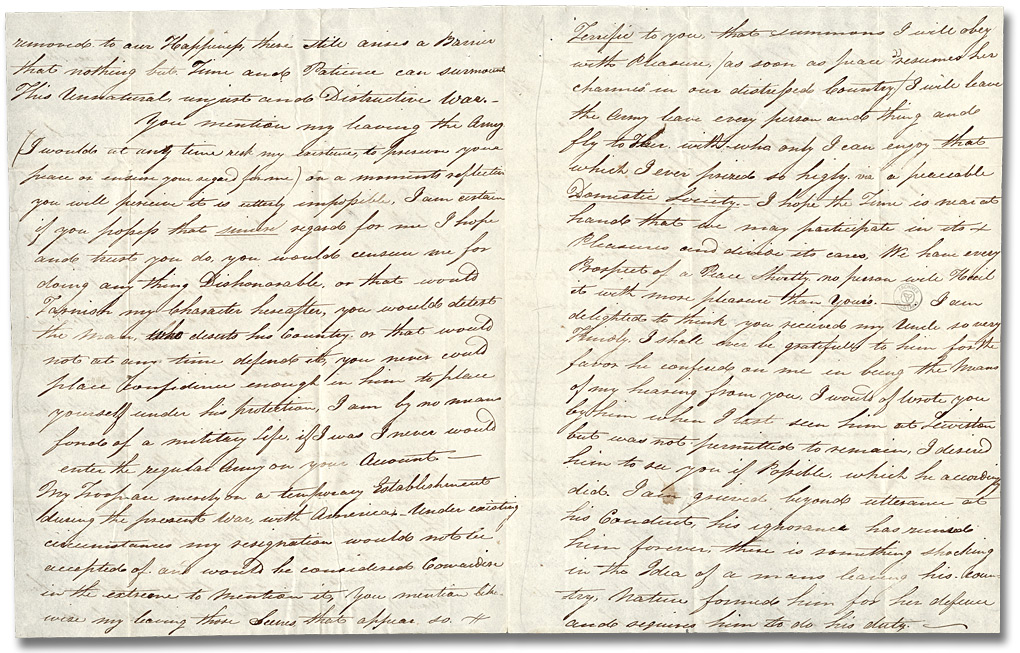 Letter from William Merritt (12 Mile Creek) to Catherine Prendergast, February 9, 1814 (pages 2 and 3) Letter from William Merritt (12 Mile Creek) to Catherine Prendergast, February 9, 1814 (pages 2 and 3)