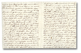 Letter from William Merritt (12 Mile Creek) to Catherine Prendergast, February 9, 1814 (pages 2 and 3) Letter from William Merritt (12 Mile Creek) to Catherine Prendergast, February 9, 1814 (pages 2 and 3)