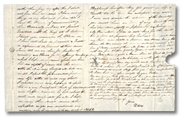 Letter from William Merritt (12 Mile Creek) to Catherine Prendergast, February 9, 1814 (pages 6 and 7) Letter from William Merritt (12 Mile Creek) to Catherine Prendergast, February 9, 1814 (pages 6 and 7)