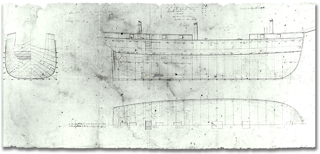 Drawing of a ship to be built at Kingston in 1815, [1814]