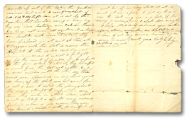 Lettre de Cathe Lyons (Chippewa) à Mme Thomas Ridout, 16 octobre 1814 (Pages 2 et 3) Lettre de Cathe Lyons (Chippewa) à Mme Thomas Ridout, 16 octobre 1814 (Pages 2 et 3)