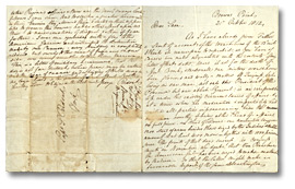 Letter from Thomas G. Ridout (Brown's Point) to his brother Samuel Ridout, October 21, 1812 Letter from Thomas G. Ridout (Brown's Point) to his brother Samuel Ridout, October 21, 1812