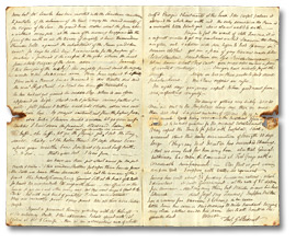 Lettre de Thomas G. Ridout (4 Mile Creek) à son frère, George Ridout, 4 septembre 1813 (Pages 2 et 3) Lettre de Thomas G. Ridout (4 Mile Creek) à son frère, George Ridout, 4 septembre 1813 (Pages 2 et 3)
