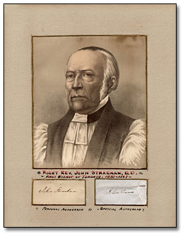 Lithographie : Right Rev. John Strachan, D.D., [vers 1865]