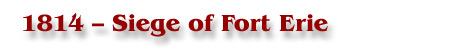 1814 - Siege of Fort Erie 1814 - Siege of Fort Erie