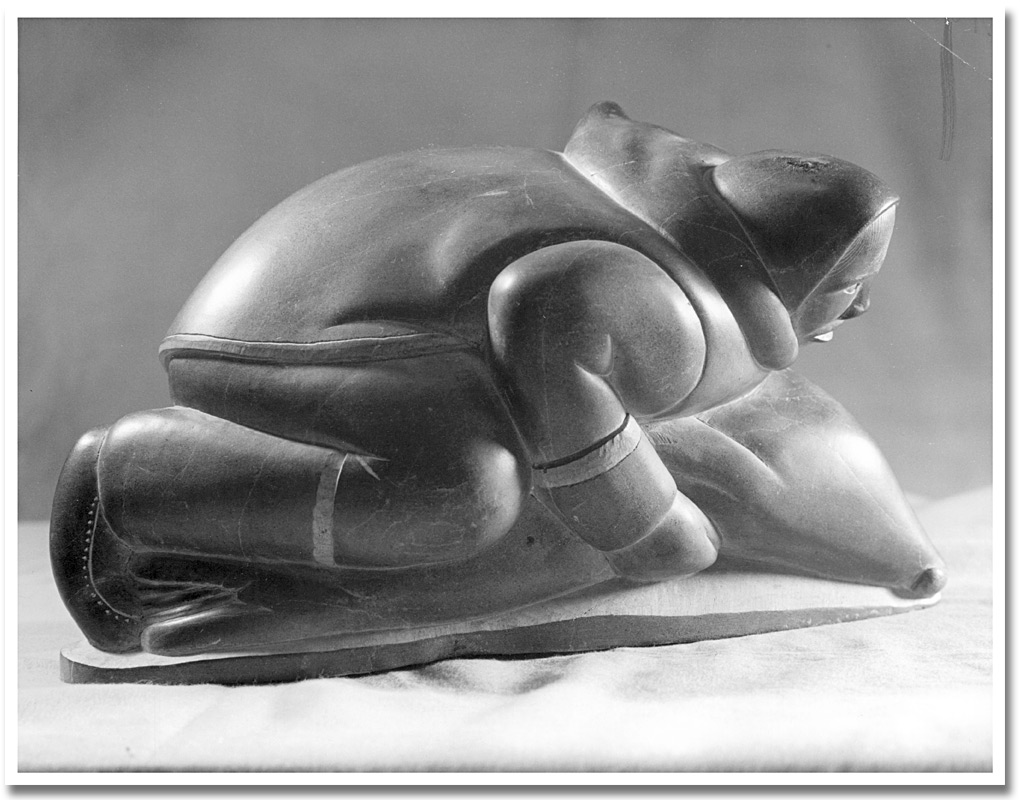 Photographie : Hunter With Seal [Le chasseur et le phoque] [maquette], 1966-68