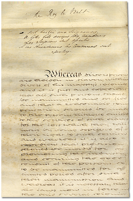 Original hand-written 1833 British Imperial Act