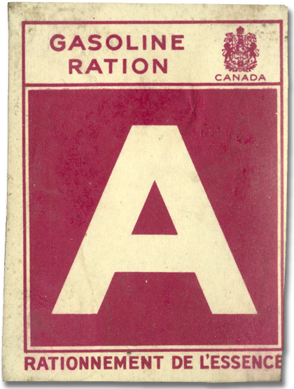Gasoline ration card