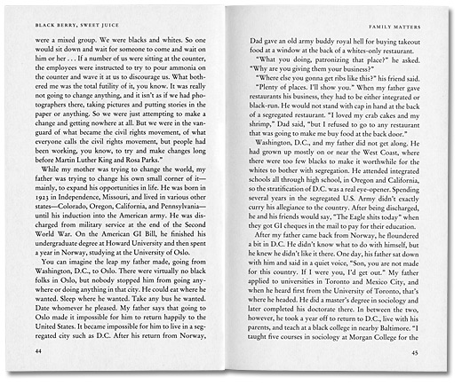 Black Berry, Sweet Juice: On Being Black and White in Canada, Pages 44-45