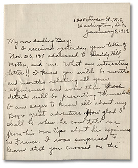 Lettre de May Edward Hill à Daniel Hill jr., le 5 janvier, 1919