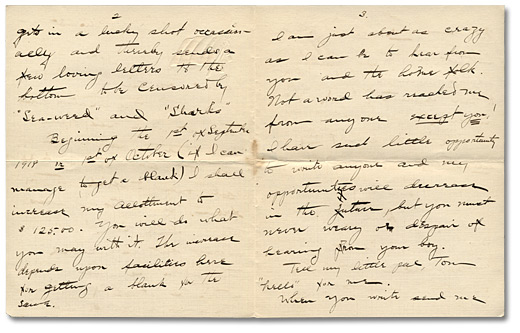 Letter from Daniel G. Hill II to May Edwards Hill, August 1, 1918, Pages 2-3