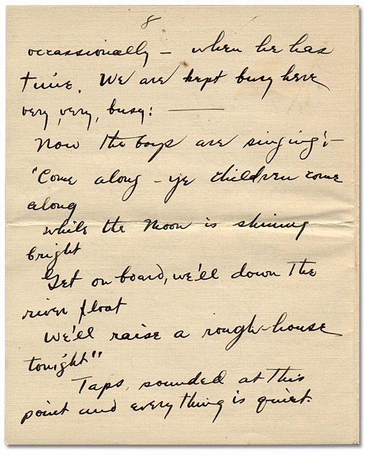 Lettre de Daniel Hill  jr. à May Edwards Hill, le 1 août, 1918, Page 8