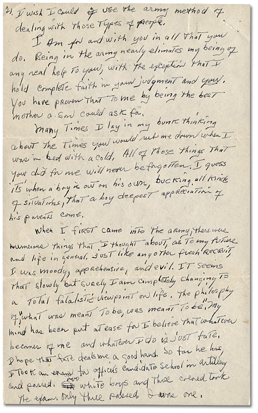 Letter from Daniel G. Hill to mother, May 9, 1943, Page 2