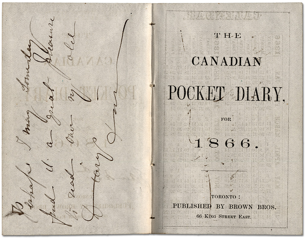 The Canadian Pocket Diary, 1866