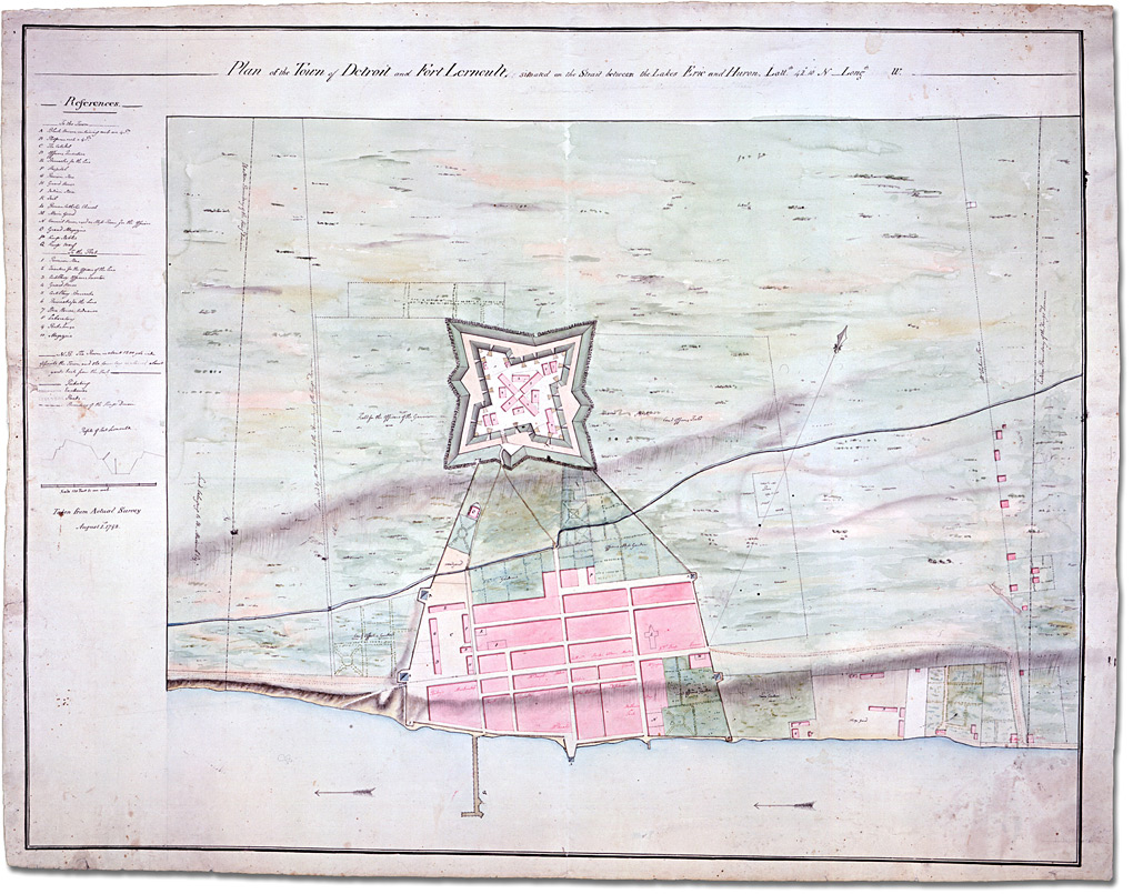 Plan of the Town of Detroit and Fort Lernoult, 1792