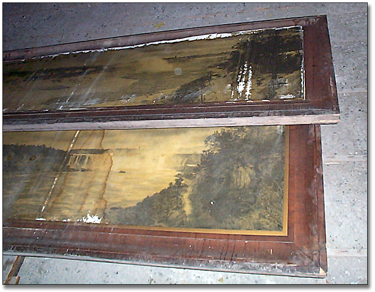 Photo: Illustration of the bulk of the heavy wooden frames and hints at the condition of the photos.