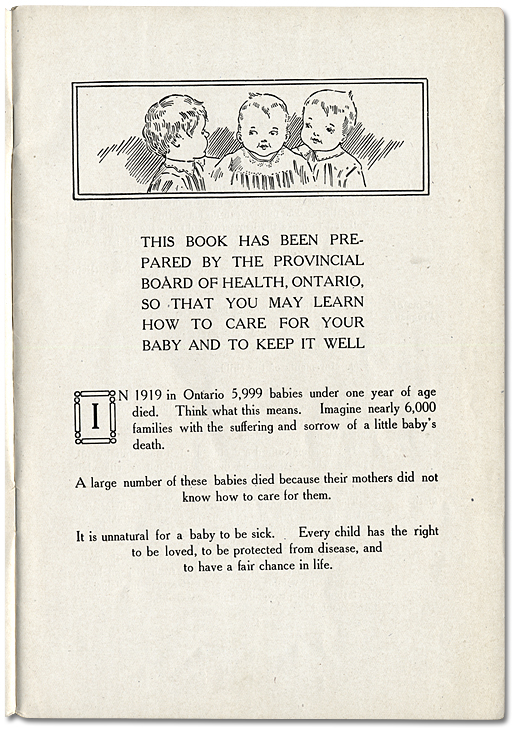 The Baby. Dépliant, page intérieure, 1920