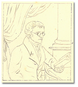 Mine de plomb sur vélin crème : Thomas Langton, 1827