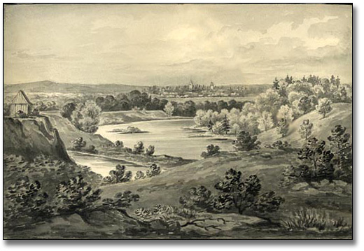 [Ottawa] the Rideau River from the Hog's Back, c. 1876