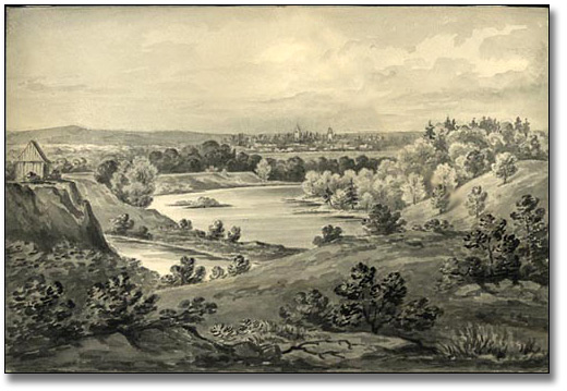 [Ottawa] the Rideau River from the Hog's Back, c. 1876