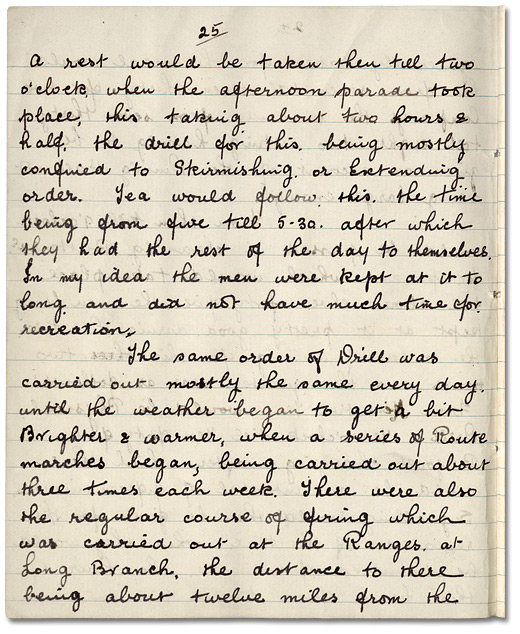 Journal de John Mould, p. 25, 1915