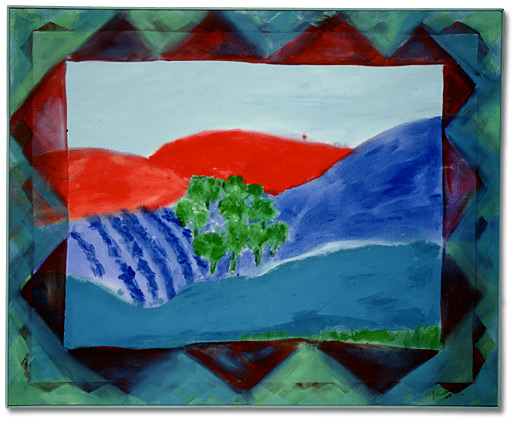 Acrylic on canvas: Red Hills, 2004