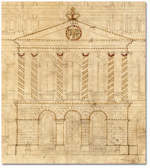 Lighting arrangement for the visit of the Prince of Wales, 1860 (detail)