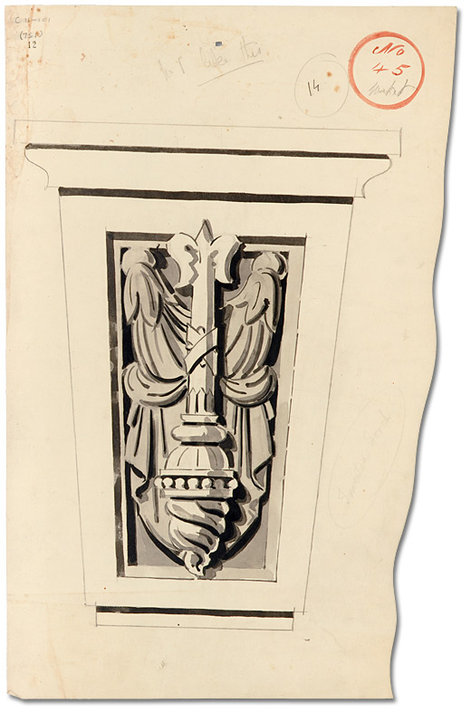 Atrium keystone, [ca. 1855-1859] - 1
