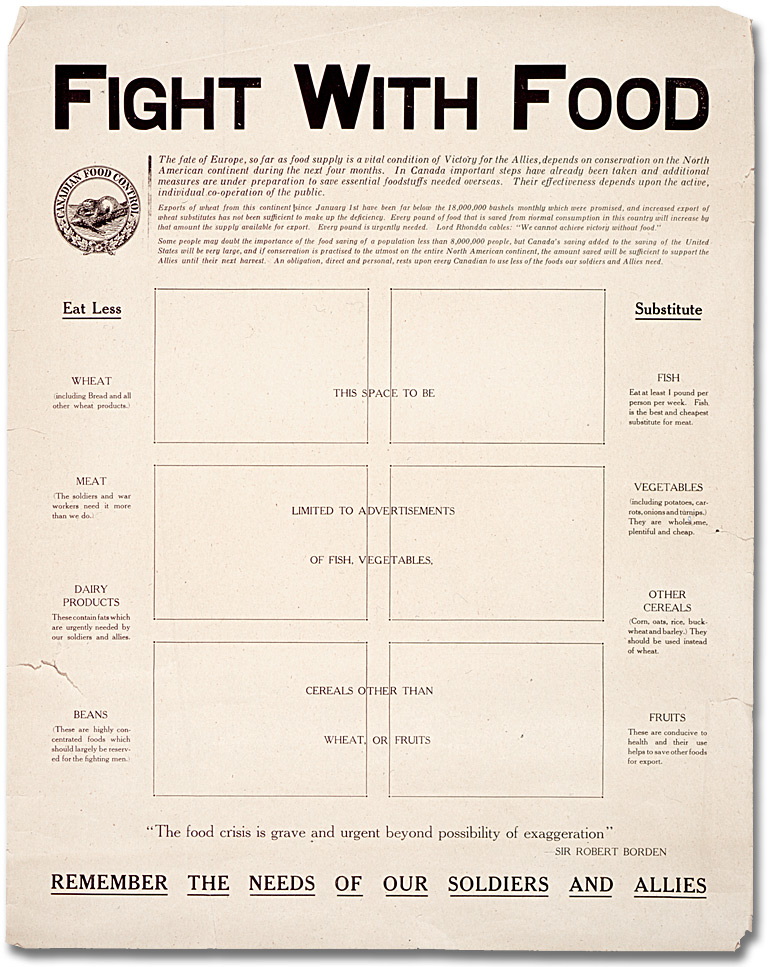 War Poster - Increasing Production: Fight with Food [Canada], [ca. 1918]